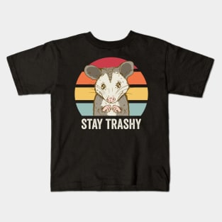 Stay Trashy Cute Possum Kids T-Shirt